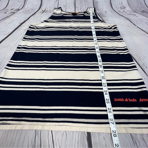 SCOTCH & SODA Amsterdam striped scoop neck Vacay Everyday cotton tank top size L - Picture 12 of 13